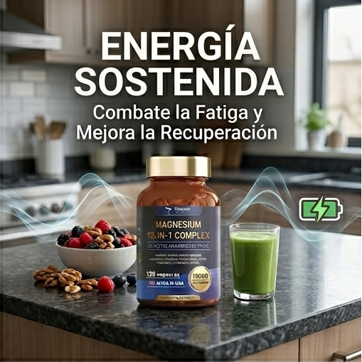 Magnesio Complex 12-en-1: Recuperación, Energía y Descanso Profundo | 120 Cápsulas