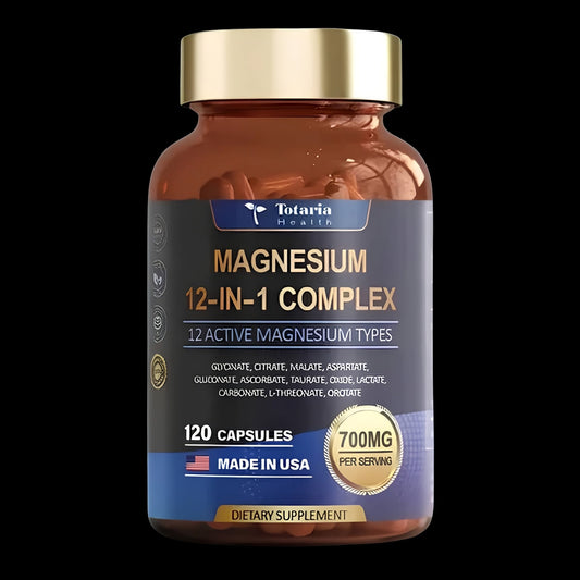 Magnesio Complex 12-en-1: Recuperación, Energía y Descanso Profundo | 120 Cápsulas